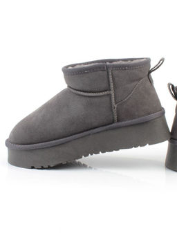 04-PF8520-5 GRAY Угги женские (натуральная замша, 100% шерсть)