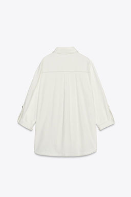 OVERSHIRT WITH CONTRAST TOPSTITCHING - Zara фото 7