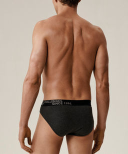 ATLANTIC 3MP-209 Трусы спорт Melange - набор 3 шт. темно-серый меланж + медно-багряный меланж + коричневый меланж фото 3