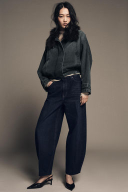 ZW COLLECTION BARREL HIGH-WAIST JEANS - Zara фото 2