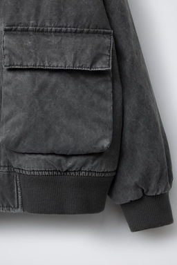 FADED-EFFECT BOMBER JACKET - Zara фото 4