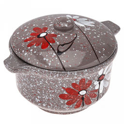 Бульонница керамическая "Буль-буль" 0,5л, д13см, h11,5см, "Дуэт", с крышкой (Россия)