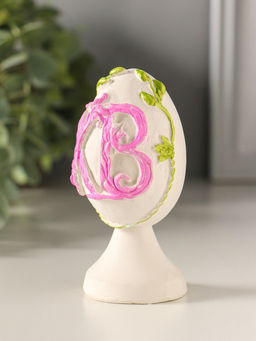 Фигурка гипс Яйцо Пасхальное ХВ, 9?4 см, с розовым