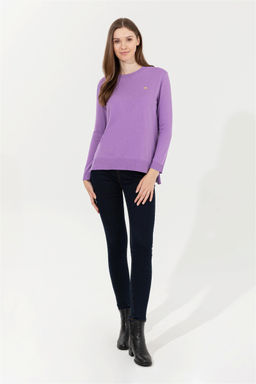 Женский сиреневый базовый свитер с круглым вырезом Неожиданная скидка в корзине - U.s. polo assn фото 4