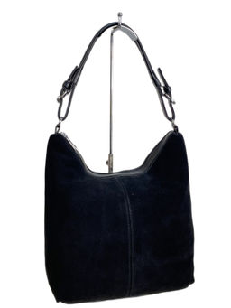 Женская сумка из искусственной кожи и натуральной замши, цвет синий