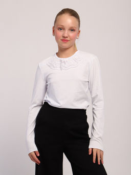 Блузка Инна белый, БЛ-25-1 От Егорки ло Егора