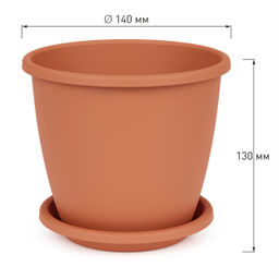 Горшок цветочный Афина 1,1 л с поддоном, арт. А(М6478),(М6488) - Альт-пласт фото 5