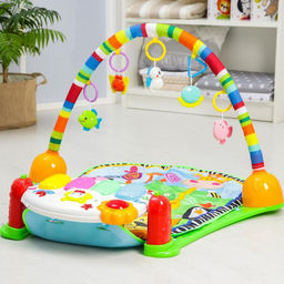 Развивающий музыкальный коврик «РазвивайКа», пианино, 5 игрушек, размер 94х62 см