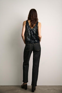ZW COLLECTION SEQUIN STRAP TOP - Zara фото 4