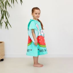 Полотенце-пончо детское махровое Крошка Я Зайчики 60х120см, 100% хлопок, 300гр/м2  фото 14