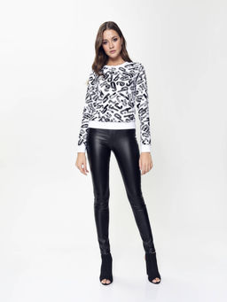 CONTE Ультракомфортный хлопковый свитшот LD 894 black-white logo - Conte elegant фото 4