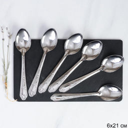 Ложка столовая 6 штук Серебро Элегия / MJ-92 /уп 100/ 0,02/ серебро 12 - Галеонтрейд фото 2