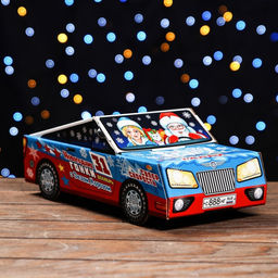 Цена за 5 шт. Подарочная коробка «Новогодние гонки» 11.3×31.5×13.3 см