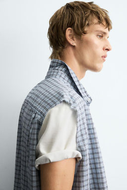 CROPPED FIT CHECK SHIRT - Zara фото 5