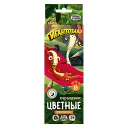 ВКФ Гигантозавр Набор цветных карандашей GGZ-CP-6018 заточенный 8 х 18 цв