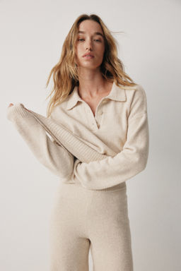 Jersey tipo polo en punto trenzado - H&m фото 6