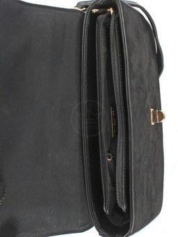 Сумка женская искусственная кожа DJ-CM 6775-BLACK, 1отд, плечевой ремень, черный SALE 257706 - Adelia фото 8