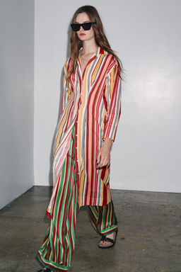 ZW COLLECTION STRIPED SHIRT DRESS - Zara фото 9