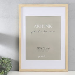 Фоторамка для фото 50×70 см Ellis, МДФ, с паспарту, натуральный, (пластиковый экран)