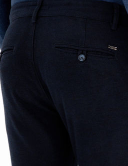 Lacivert Slim Fit Kanvas Pantolon