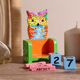 Вечный календарь Сова,7410 см, дерево, 2 языка, МИКС - Simaland фото 4