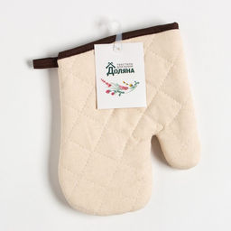 Варежка Доляна цвет бежевый 21х16 см, 100% хлопок  фото 4