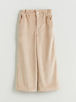 Beli Lastikli Kadife K?z ?ocuk Pantolon