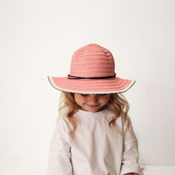 Шляпа для девочки MINAKU «Куколка», розовая, размер 50