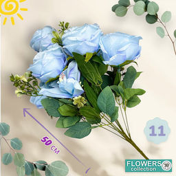 Розы букет 11 веточек, 50см