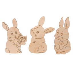 Заготовка для декорирования Mr. Carving ВД-1122 Набор Зайки фанера 0.3 см