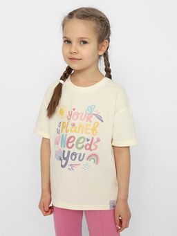 CRB wear/CSKG 63436-21-350 Футболка для девочки,экрю/Ex.Cherubino