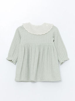 Bebe Yaka Uzun Kollu K?z Bebek Nak??l? Elbise - Waikiki фото 2