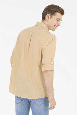 U. S. Polo Assn Мужская рубашка светло-коричневого цвета с длинным рукавом - U.s. polo assn фото 12