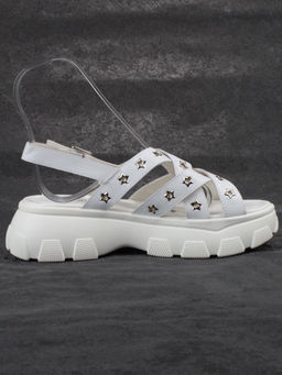 08-PEAG47-1 WHITE Босоножки женские (натуральная кожа)