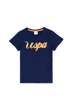 Темно-синяя футболка с круглым вырезом для мальчика Неожиданная скидка в корзине