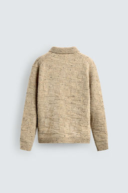 100% WOOL KNIT POLO SHIRT WITH BUTTONS - Zara фото 7