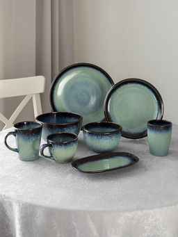 Тарелка сервировочная D28 голубой керамика - Lucky фото 3