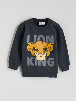 Aslan Kral Bask?l? Erkek ?ocuk Sweatshirt ve E?ofman Alt