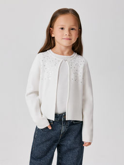 ACOOLA / Кардиган детский для девочек Caren белый