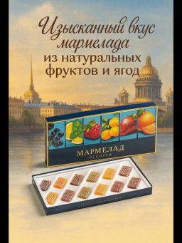 Мармелад ассорти в коробке, 320 г - Петербургская Коллекция фото 2