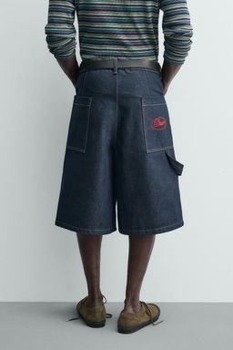 JORTS DENIM BOLSILLO BORDADO / ?ndigo - Zara фото 3