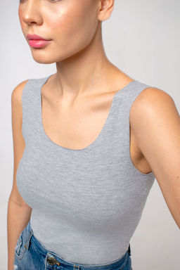 Арт. 3752/2 Майка женская 40-48 (5 шт) Цвет:серый меланж - Калинка фото 4