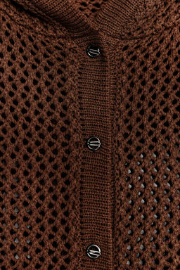 KNIT CARDIGAN WITH HOOD - Zara фото 9