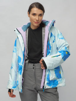 Горнолыжный костюм женский голубого цвета 020231Gl