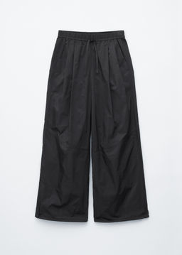 Pantalones de perneras anchas con cord?n de ajuste
