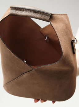 Замшевая сумка Rebecca DBR 31370 серо-коричневый фото 10