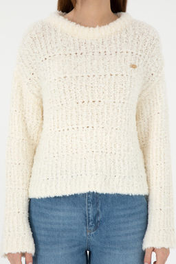 Женский кремовый свитер с круглым вырезом Неожиданная скидка в корзине - U.s. polo assn фото 6