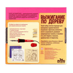 Выжигание и роспись по дереву «Подружке», набор для творчества