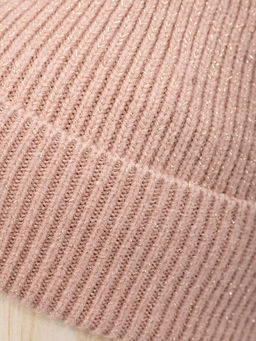 Шапка жен. шерсть+нейл+акр+люр LB-D77103 dirty pink - Labbra фото 3