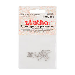 Zlatka Протектор для тросика FMK-Y02 5 х 4.5 мм 5 х 10 шт 01 под серебро  фото 3
